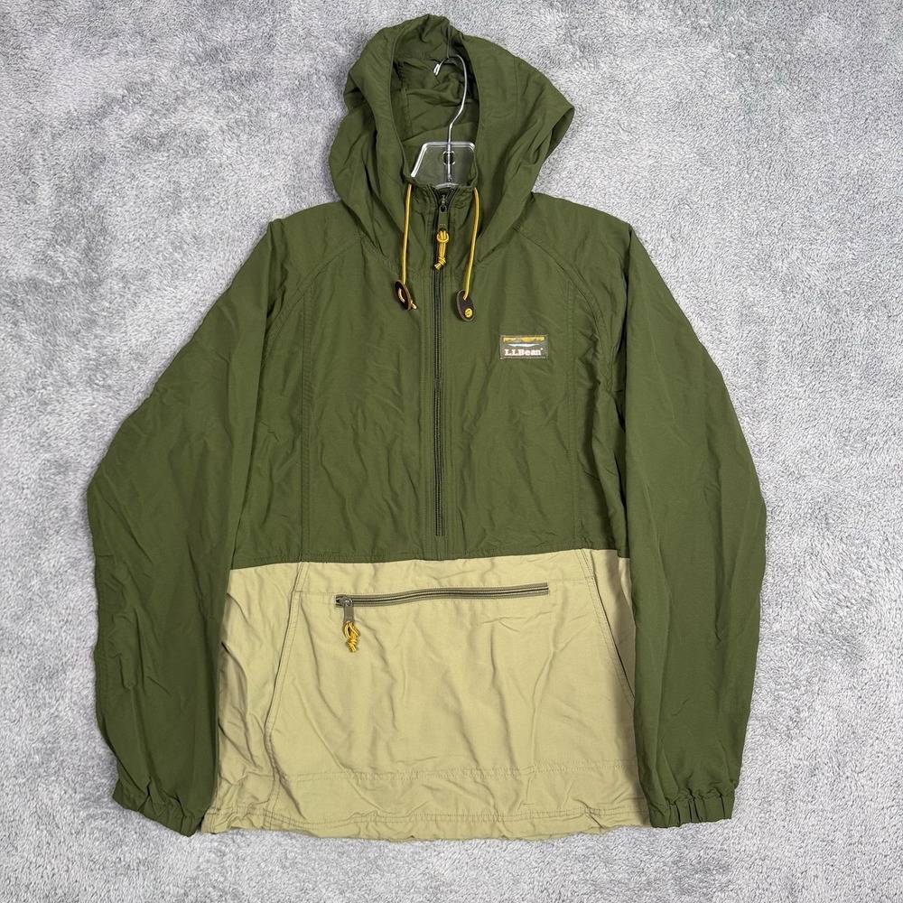 L.L. Bean Mountain Classic Anorak Men S Reg Windbreaker Jacket Colorblock 500907